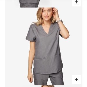 Brand new grey Figs scrub top
